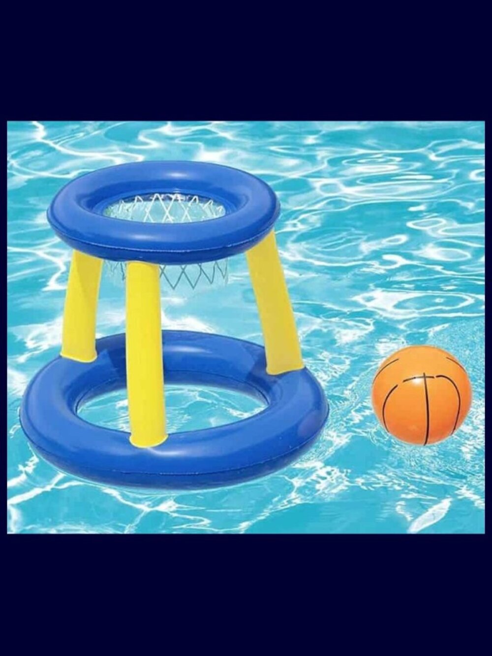 NIB Inflatable Basketball Game Swimming Pool Play Center by Bestway 23"x23"x19"